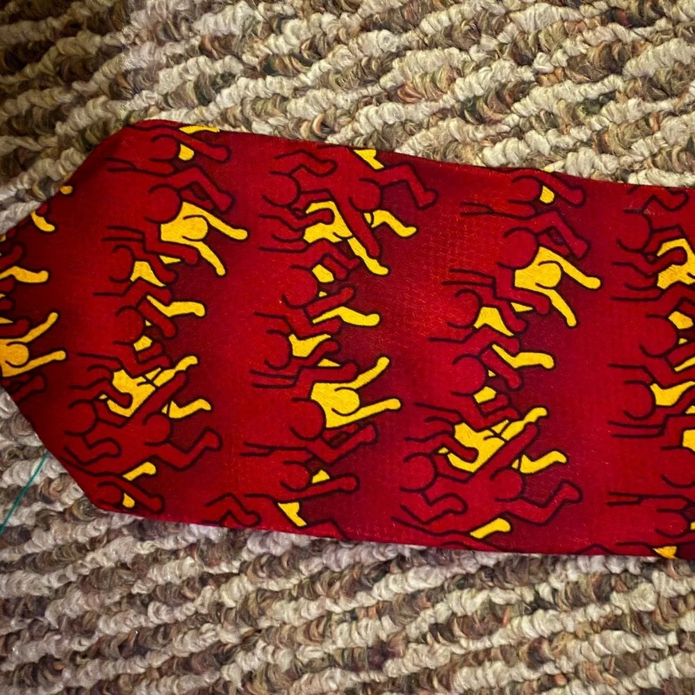 Vintage Keith‎ Haring Silk Necktie From The Playboy Archives Limited Edition